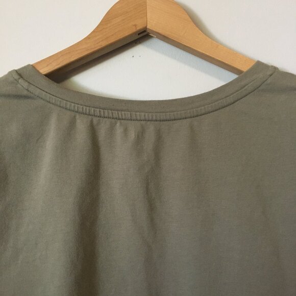 Paisley Sky Olive Green Cotton Maternity Tee - Picture 7 of 15